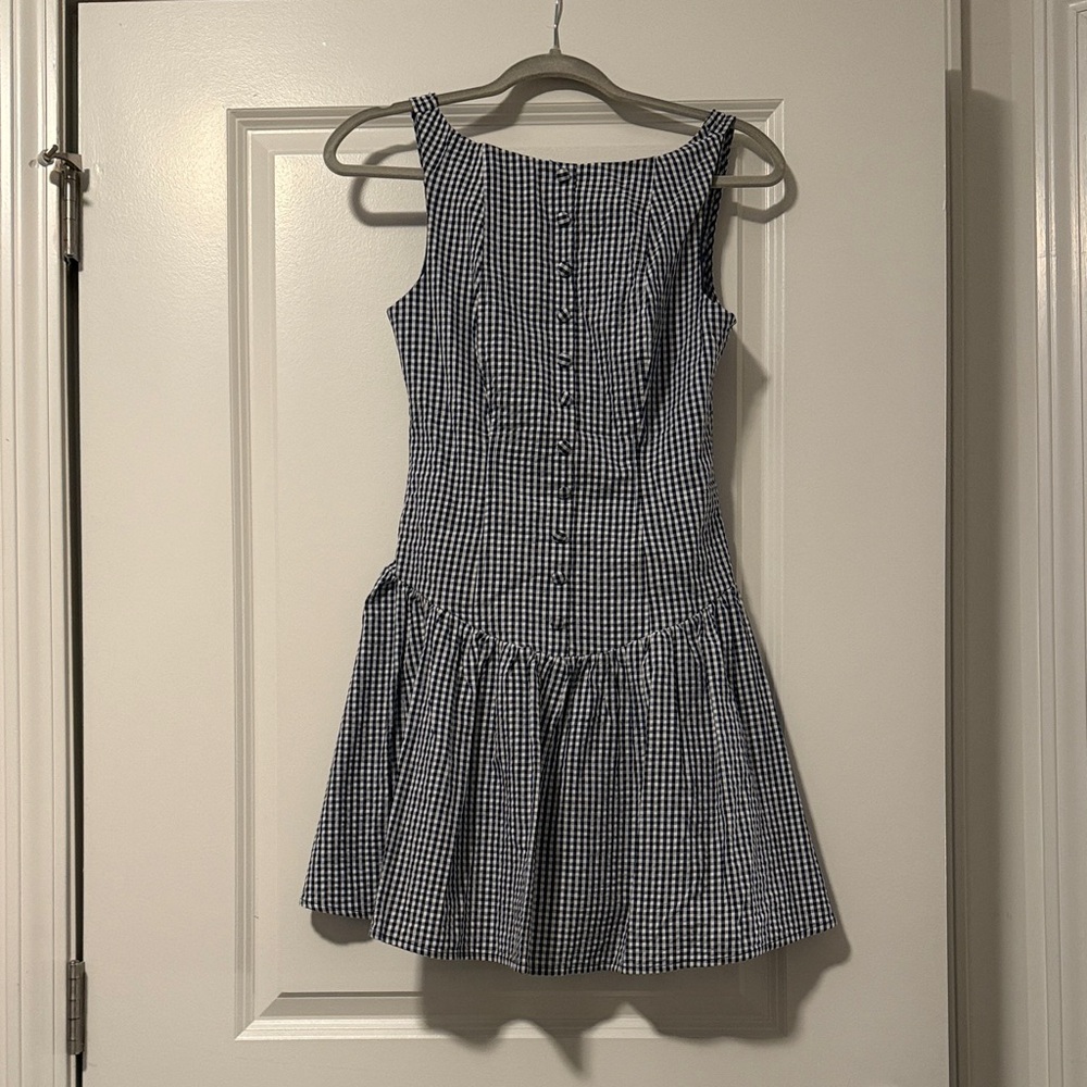 Wild Fable Navy Checkered Mini Dress